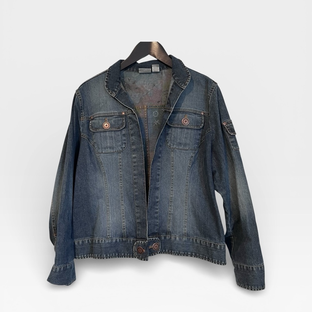 Chico's Blue Denim Jean Jacket